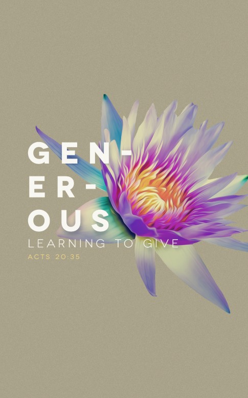 Generosity Sermon Series Church Bulletin Cover Template