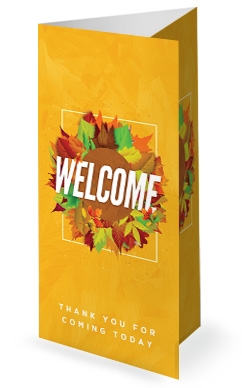 Church Fall Kickoff Tri Fold Bulletin Cover Template