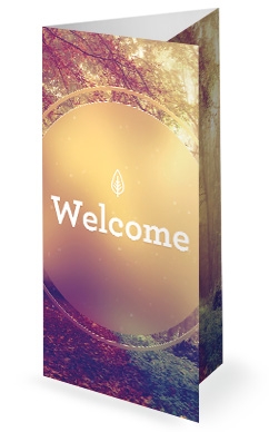 Happy First Day Of Fall Trifold Bulletin Cover Template
