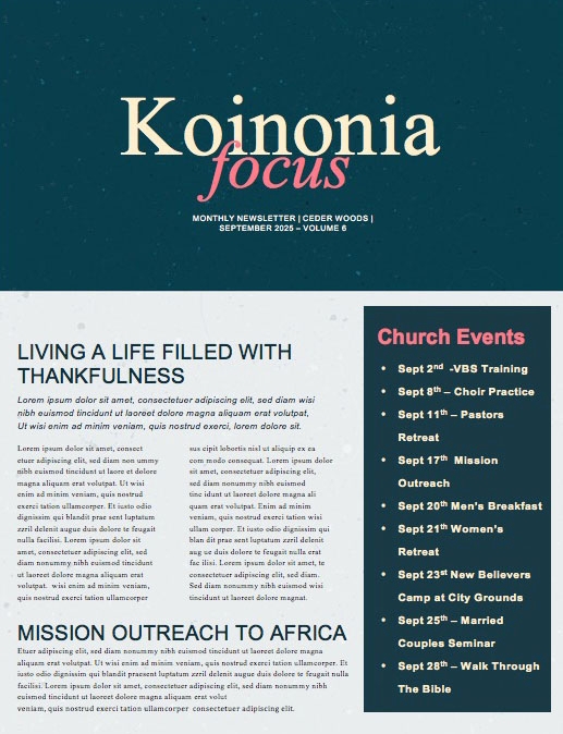 Trunk Or Treat Harvest Festival Church Newsletter Template