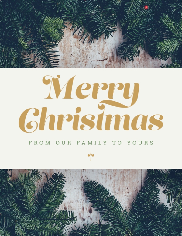 Merry Christmas From Our Family To Yours Flyer