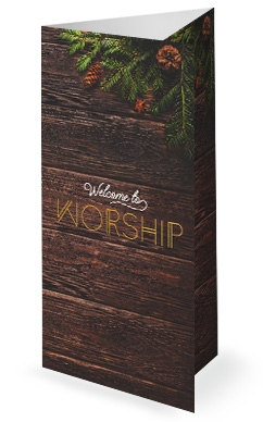 Church Christmas Party Trifold Bulletin Template