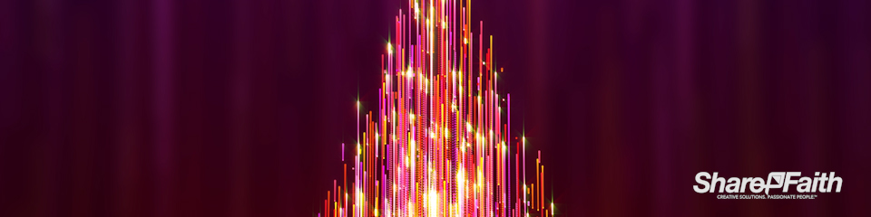 Christmas Tree Particle Fountain Triple Wide Worship Video