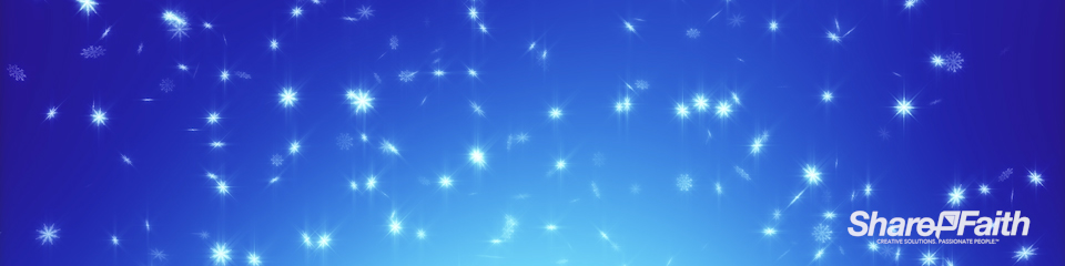Sparkling Christmas Snowflakes Triple Wide Worship Motion Background