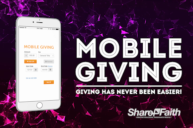 Mobile Giving Announcement Motion Graphic