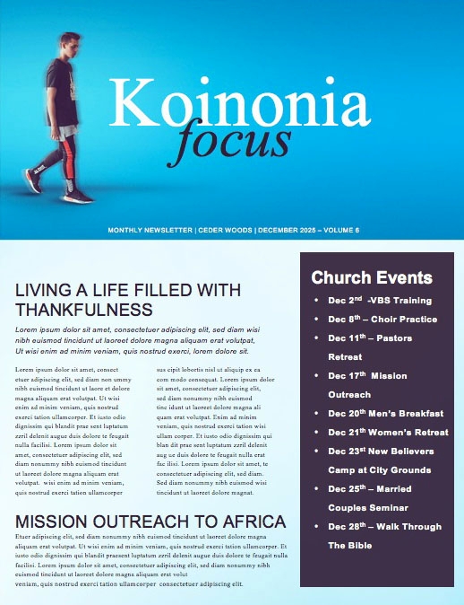 Shift Church Newsletter Template