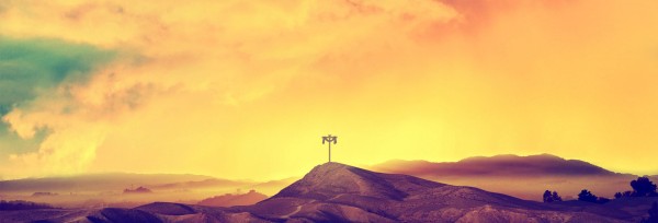 He Is Risen Easter Cross Church Website Graphic