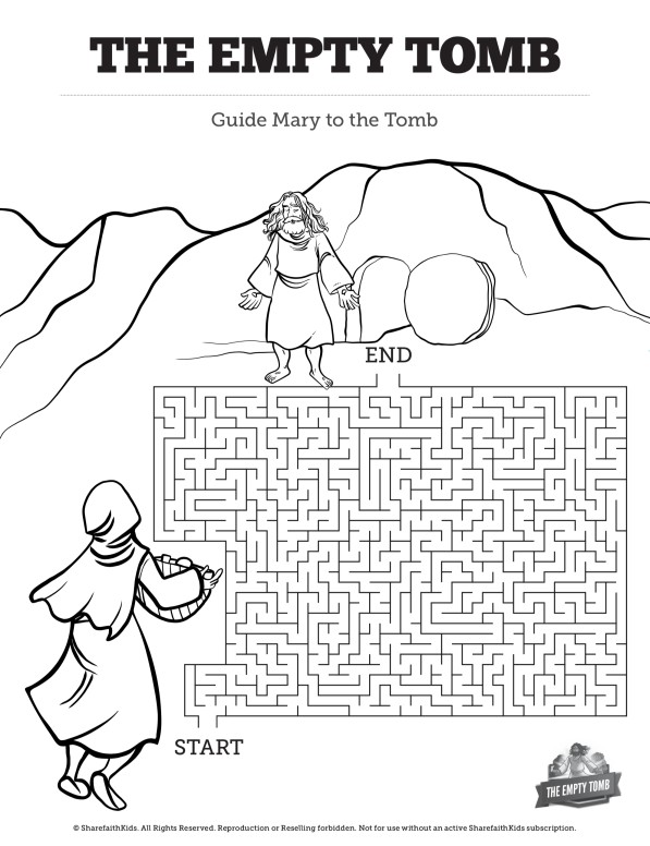 John 20 The Empty Tomb Bible Mazes