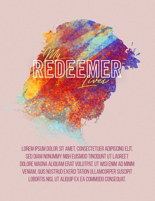 My Redeemer Lives Church Easter Flyer