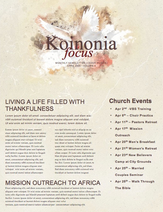 Beautifully Broken Good Friday Church Newsletter