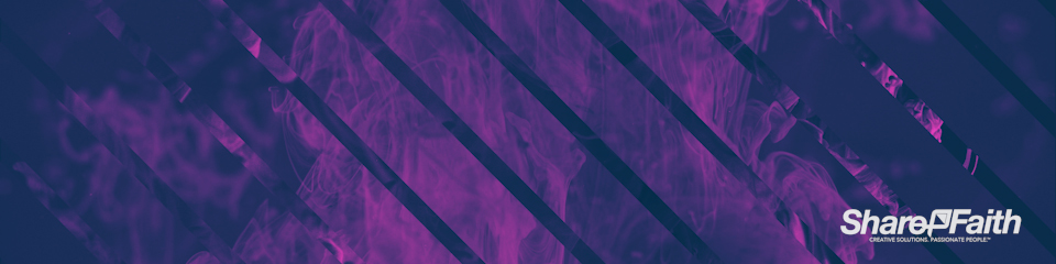 Purple Stripes Ink Drop Triple Wide Worship Video
