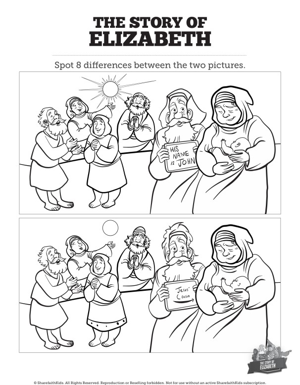 Luke 1 The Story of Elizabeth Spot the Differences