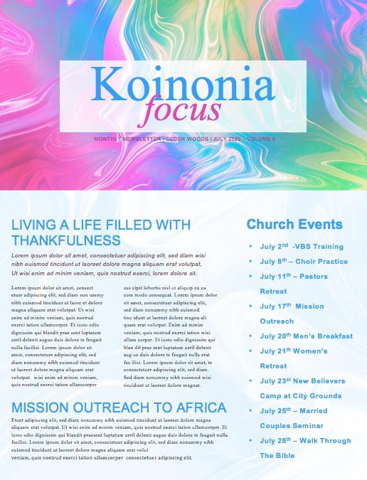 Limitless Sermon Series Church Newsletter Template