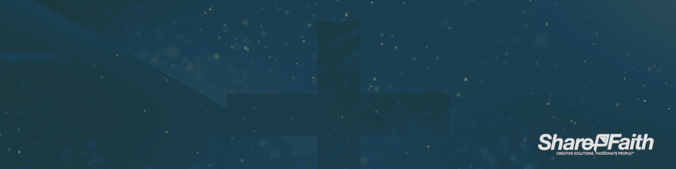 Snowy Particles Cross Multi Screen Worship Motion Loop