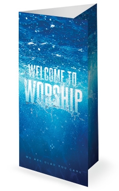 Baptism Sunday Church Trifold Bulletin