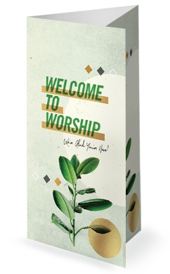 Let's Grow Together Church Trifold Bulletin Cover