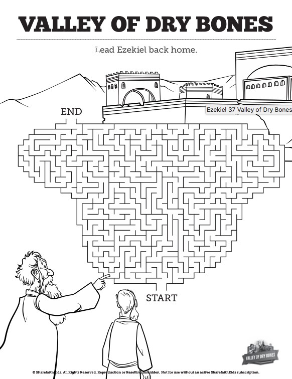 Ezekiel 37 Valley of Dry Bones Bible Mazes