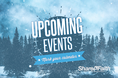 Winter Retreat Snowy Announcements Video Loop