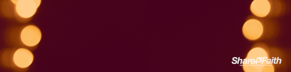 Christmas Candle Light Edge Triple Wide Video Background