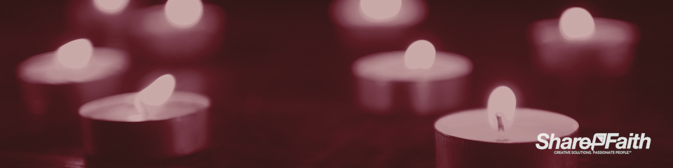 Christmas Candle Scarlet Triple Wide Motion Background