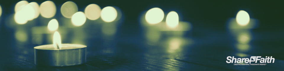 Christmas Candle Glow Triple Wide Worship Video