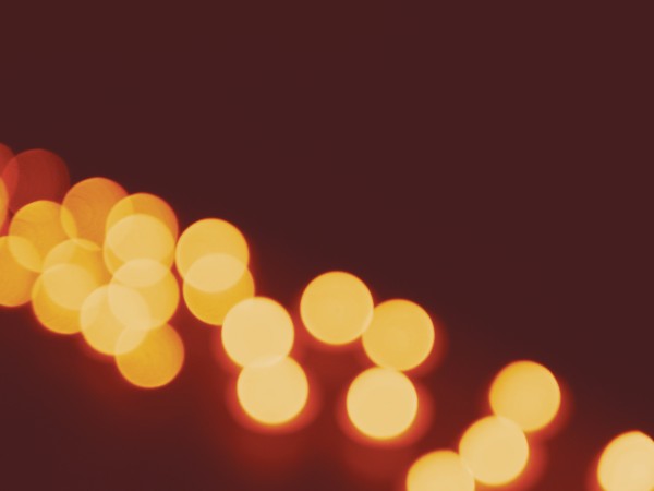 Christmas Candle Bokeh String Worship Background