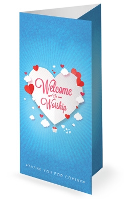 Love Is In The Air Valentine's Day Trifold Bulletin Cover