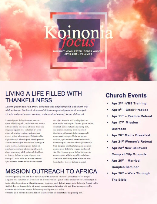 Risen Indeed Easter Church Newsletter