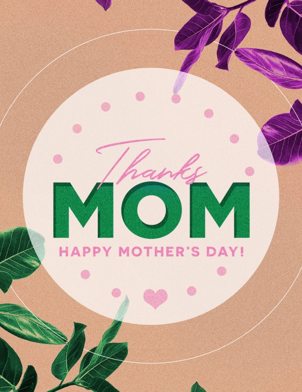Thanks Mom Mother's Day Service Flyer