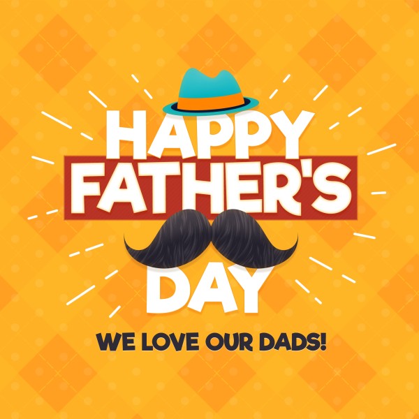 Father's Day Mustache Social Media Graphic