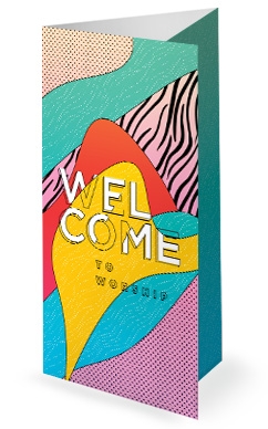 Graduation Sunday Abstract Trifold Bulletin Design