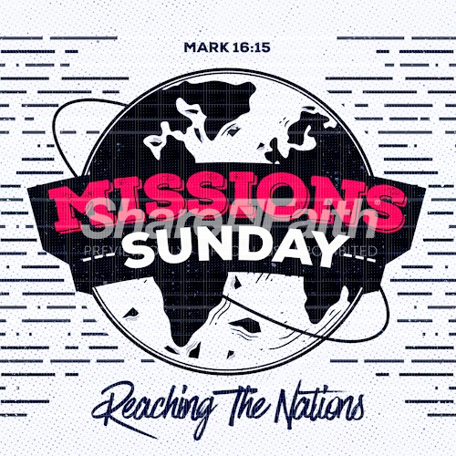 Missions Sunday Church Social Graphic