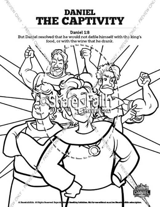 Daniel 1 The Captivity Sunday School Coloring Pages