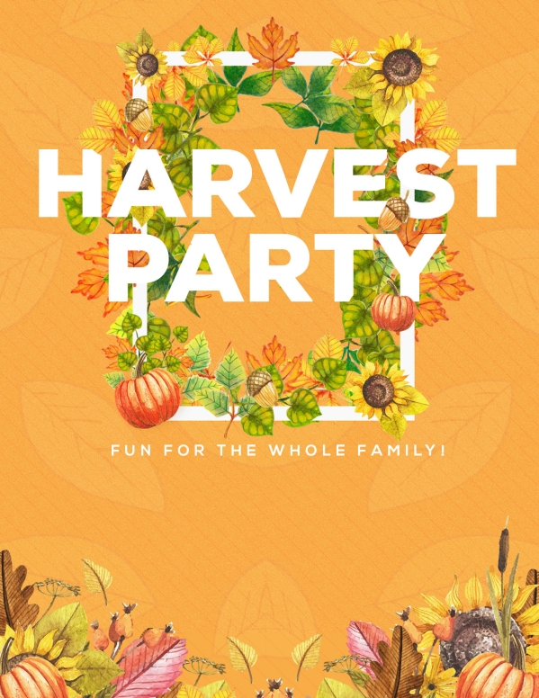 Harvest Party Church Flyer