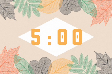 Autumn Leaves Five Minute Countdown Motion Graphic