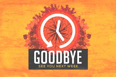 Fall Back Goodbye Motion Graphic