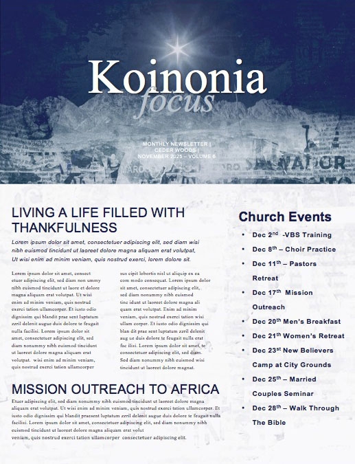 Good News Church Newsletter