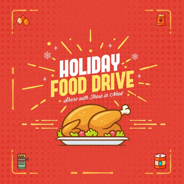 Holiday Food Drive Social Media Graphic