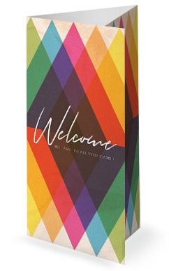Easter Sunday Colorful Church Trifold Bulletin