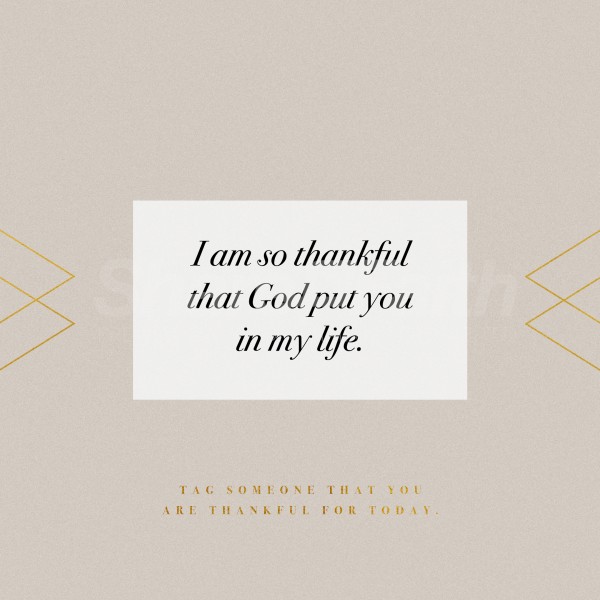 Thankful For You Social Media Graphic