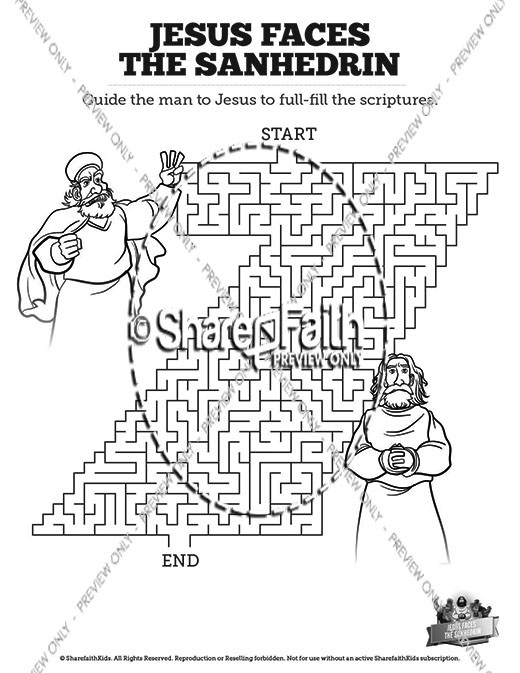 Matthew 26 Jesus Before the Sanhedrin Bible Mazes
