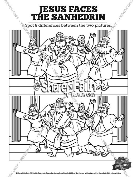 Matthew 26 Jesus Before the Sanhedrin Spot the Differences