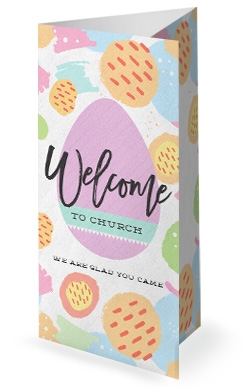 Easter Egg Hunt Pastel Trifold Bulletin