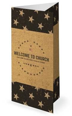 Memorial Day Cork Trifold Church Bulletin