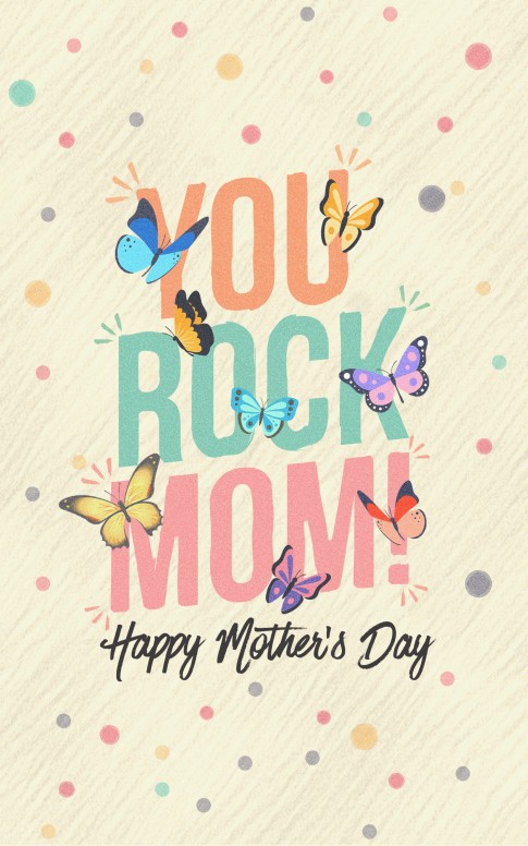 Mother's Day You Rock Church Bifold Bulletin