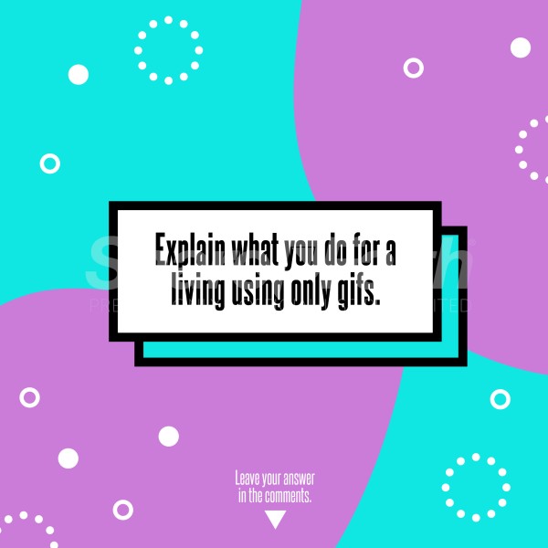 Gif Teal Purple Social Media Graphic