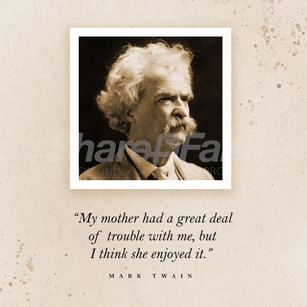 Mark Twain Mother's Day Quote Social Media Graphic