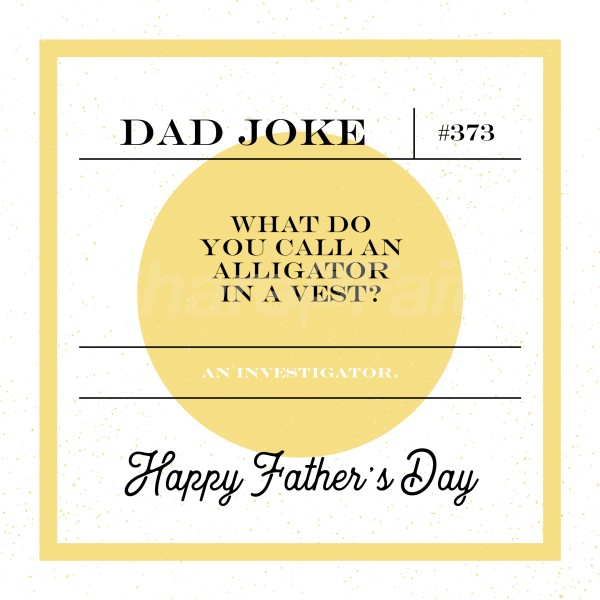 Dad Joke Alligator Social Media Graphic