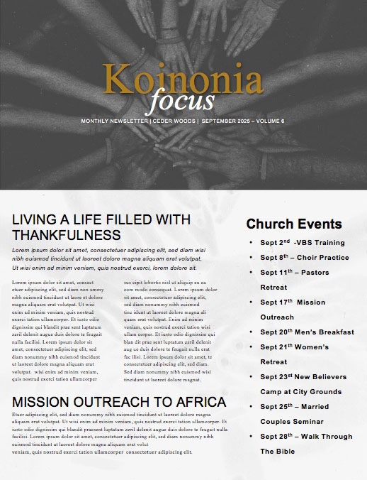 In This Together Church Newsletter