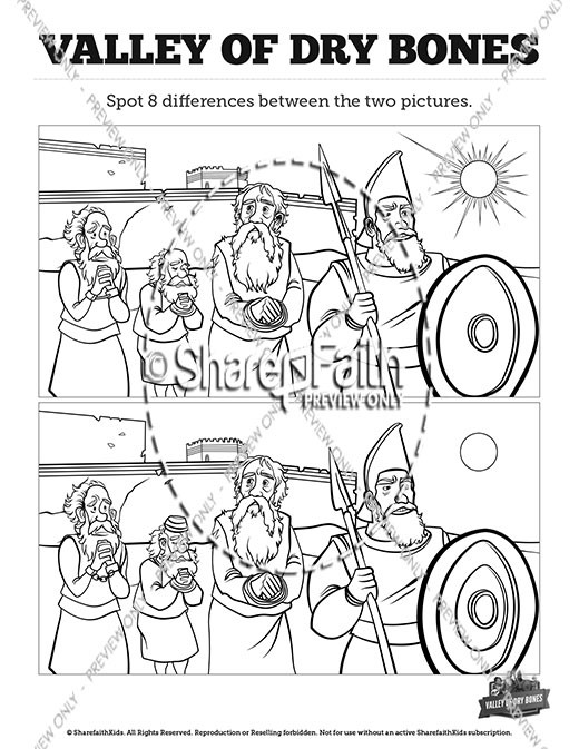 Ezekiel 37 Valley of Dry Bones Spot the Differences